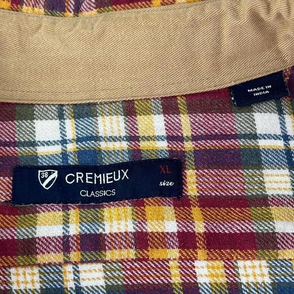 Cremieux Classics Dress Shirt Mens Size XL Red Plaid Long Sleeve - Picture 12 of 13